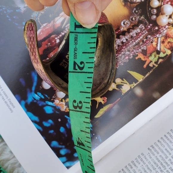 Vintage Elodia Texas Snakeskin Modernist cuff - Picture 6 of 13